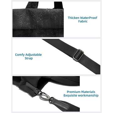 FODOKO Hobo Crossbody Bags 2.0, 19L Large Totes Handbags with Straps for Women, Multi Nylon Shoulder Bags for Gym Travel Black