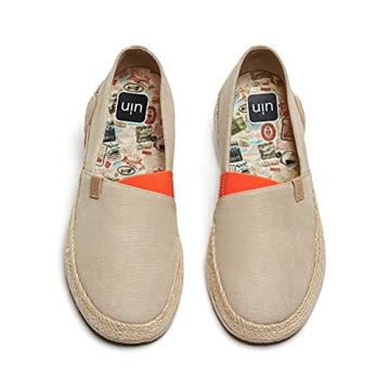 UIN Women's Espadrilles Slip Ons Canvas Lightweight Walking Casual Loafers Comfortable Art Painted T...
