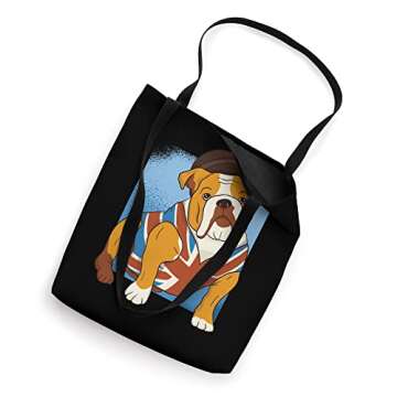Union Jack British Flag UK British Isles English Bulldog Tote Bag