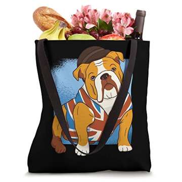 Union Jack Bulldog Tote Bag for British Heritage Lovers