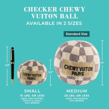 Haute Diggity Dog Chewy Vuiton Ball for Small Dogs