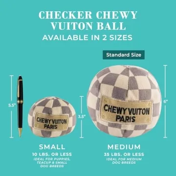 Haute Diggity Dog Chewy Vuiton Ball for Small Dogs