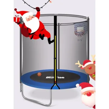 BLUERISE 6FT Trampoline for Kids Easy to Assemble Fun
