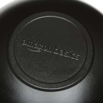 Amazon Basics Pre-Seasoned Cast Iron Wok Pan - Versatile Cooking