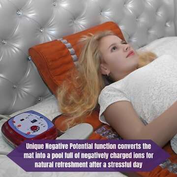 Far Infrared Amethyst Mat Professional 73"L x 29”W - Made in Korea - Deep Penetration FIR Heat - Ion Therapy - Jewelry Grade Natural Amethyst - FDA Registered Manufacturer - Heating Pad with Crystals