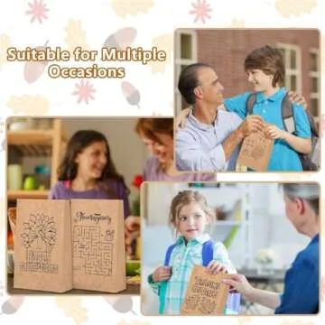 WEEPA Thanksgiving Paper Bags for Kids Fun Lunchtime