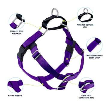 2 Hounds Design Freedom No Pull Dog Harness, Adjustable Harness, Easy Walking & Comfortable Control,...
