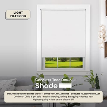 Cordless Light Filtering Vinyl Shades for Any Window