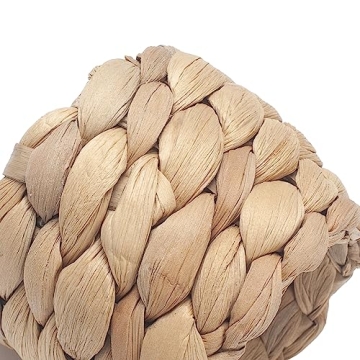 Handmade Water Hyacinth Napkin Rings Set of 6 for Elegant Tables