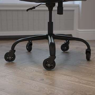 Flash Furniture Transparent Polyurethane Chair Wheels