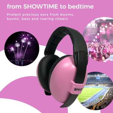 Banz Bubzee Baby Headphones for Noise Protection - Baby Ear Muffs, Newborn Infant & Toddler, 0 to 36 Months, Adjustable