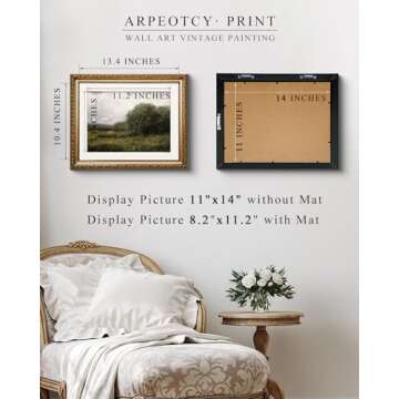 Vintage Gold Framed Wall Art Perfect for Home Decor