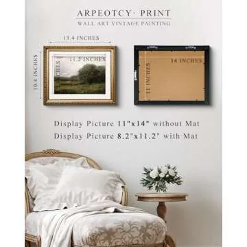 Vintage Gold Framed Wall Art Perfect for Home Decor