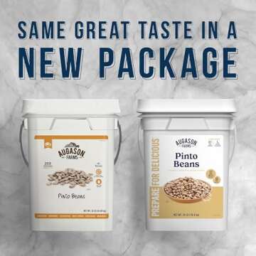Augason Farms Pinto Beans 4-Gallon Pail, Emergency Food Supply, Everyday Meals, 253 Servings