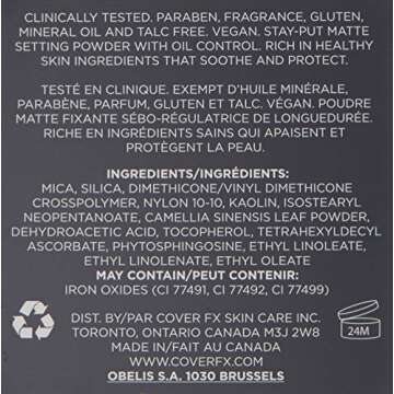 COVER FX Matte Setting Powder - Talc-Free, Vegan Formula