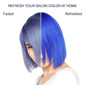 Celeb Luxury Viral Colorwash, Professional Semi-Permanent Hair Color Depositing Shampoo, Blue, 8.25 Fl Oz (Pack of 1)