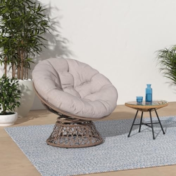 Cozy Bme Ergonomic Papasan Chair with Swivel Comfort
