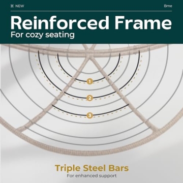 Cozy Bme Ergonomic Papasan Chair with Swivel Comfort