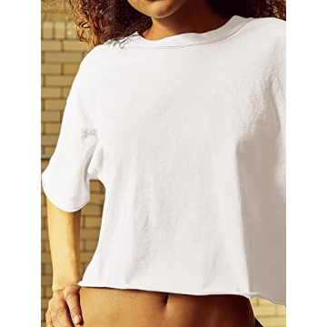 Women’s Summer Oversized Cropped Workout Tee