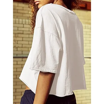 Women’s Summer Oversized Cropped Workout Tee