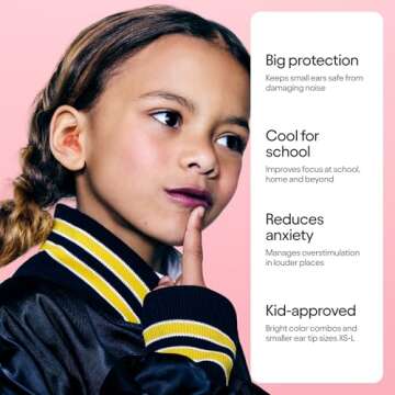 Loop Engage Kids 2 Ear Plugs (6-12yrs) – Reusable Everyday Noise Relief for Kids | Kids Earplugs f...