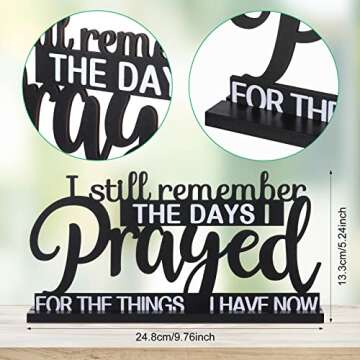 Jetec I Still Remember The Days I Prayed Sign Inspirational Table Blessed Signs Motivational Decor F...