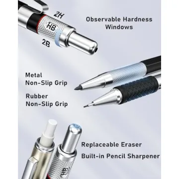 25PCS Art Mechanical Pencil Set with Graphite Leads