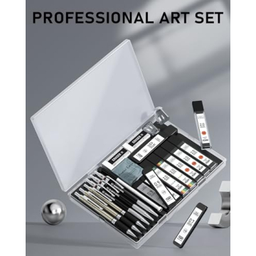 25PCS Art Mechanical Pencil Set with Graphite Leads
