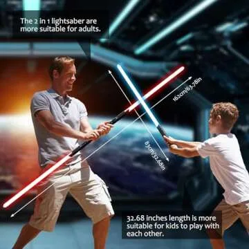 2 in 1 Dueling Lightsaber for Epic Battles