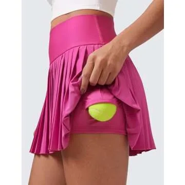 CRZ YOGA Women's Pleated Tennis Skirt Comfortable Activewear