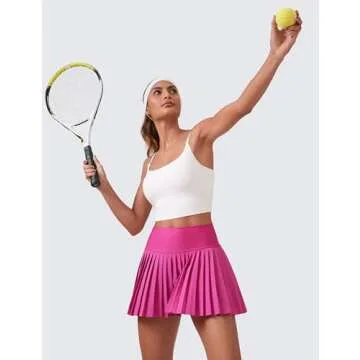 CRZ YOGA Women's Pleated Tennis Skirt Comfortable Activewear