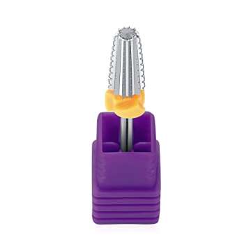 Xinshare 5 in 1 Nail Drill Bits 3/32" Carbide Bits Fast Remove Acrylic or Hard Gel Polishing Suitable for Manicure Pedicure Nail Art Cuticle Bits Both Left and Right Handed Two Way Rotate 2XC