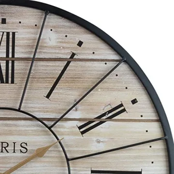 Sorbus Paris Large Wall Clock - Modern Decorative Timepiece