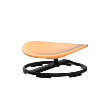Yiuhhad Autism Kids Swivel Chair,Spin Sensory Chair,Kids Spinning Chair,Sit Spin Training Body Coordination,Metal Base Non-Slip Small Desk Chair (Orange)