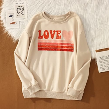 CM C&M WODRO Women Love Heart Sweatshirt for Valentine’s Day
