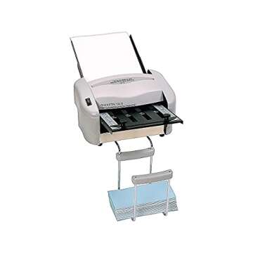 Martin Yale P7200 Premier Rapid Fold Automatic Desktop Letter/Paper Folder, Automatically Feeds and Folds 8 1/2" x 11" Paper and a Stack of Documents, Includes Stacking Tray