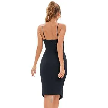 Just Quella Women's Wedding Guest Dresses Formal Midi Dress (US 8-10) Navy Blue