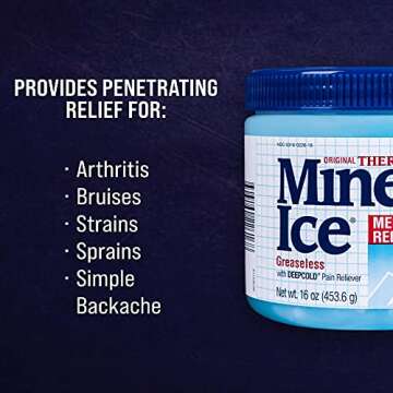 Mineral Ice Therapeutic Pain Relieving Gel, 16 Ounce, Blue, 1 Pound (Pack of 1) (F26083)