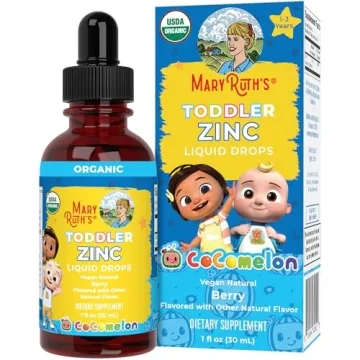 MaryRuth Organics Cocomelon Toddler Liquid Zinc | Sugar Free | USDA Organic | Kids Zinc Sulfate for ...