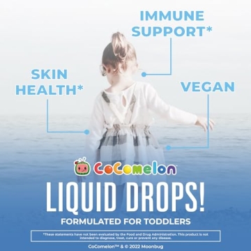 MaryRuth Organics Cocomelon Toddler Liquid Zinc | Sugar Free | USDA Organic | Kids Zinc Sulfate for Ages 1-3 | Immune Support Supplement for Children | Vegan | Non-GMO | Gluten Free | 1 Fl Oz