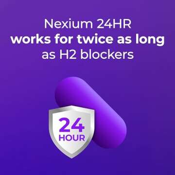 Nexium 24HR ClearMinis Acid Reducer Heartburn Relief Delayed Release Capsules For All-Day And All-Night Protection From Frequent Heartburn, Heartburn Medicine With Esomeprazole Magnesium - 42 Count
