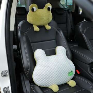 seemehappy Frog-Shaped Car Headrest Neck Pillow - Drive in Style and Support-Frog Neck Pillow- 1 PCS