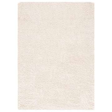 SAFAVIEH California Shag Collection Area Rug - 6'7" x 9'6", Ivory, Non-Shedding & Easy Care, 2-inch ...