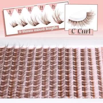 Mavphnee Brown Lash Clusters for Natural Beauty