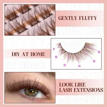 Mavphnee Brown Lash Clusters for Natural Beauty
