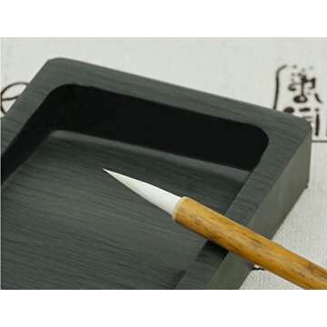 Easyou Chinese Calligraphy Natural Stone(Luowen Stone) She Ink Stone 5"