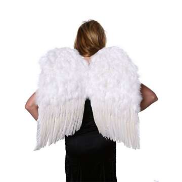 Zucker Angel Feather Costume Wings - Perfect for Cosplay and Halloween