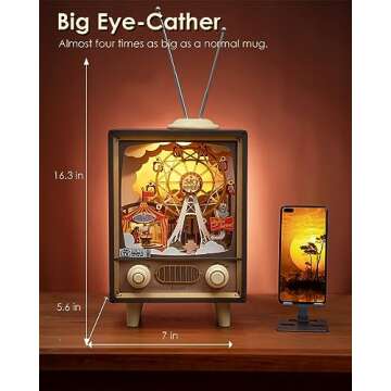 Rolife 3D Wooden Puzzle Book Nook Kit - Ferris Wheel Music Box