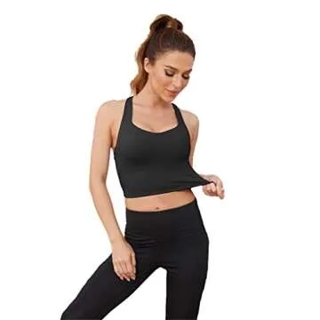 Strappy Workout Tops for Women with Removable Cups