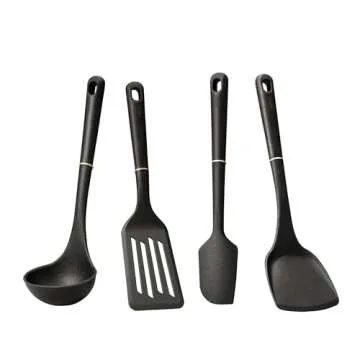 Meyer Tools and Gadgets Kitchen/Cooking Utensils Set, 4 Piece, Matte Black